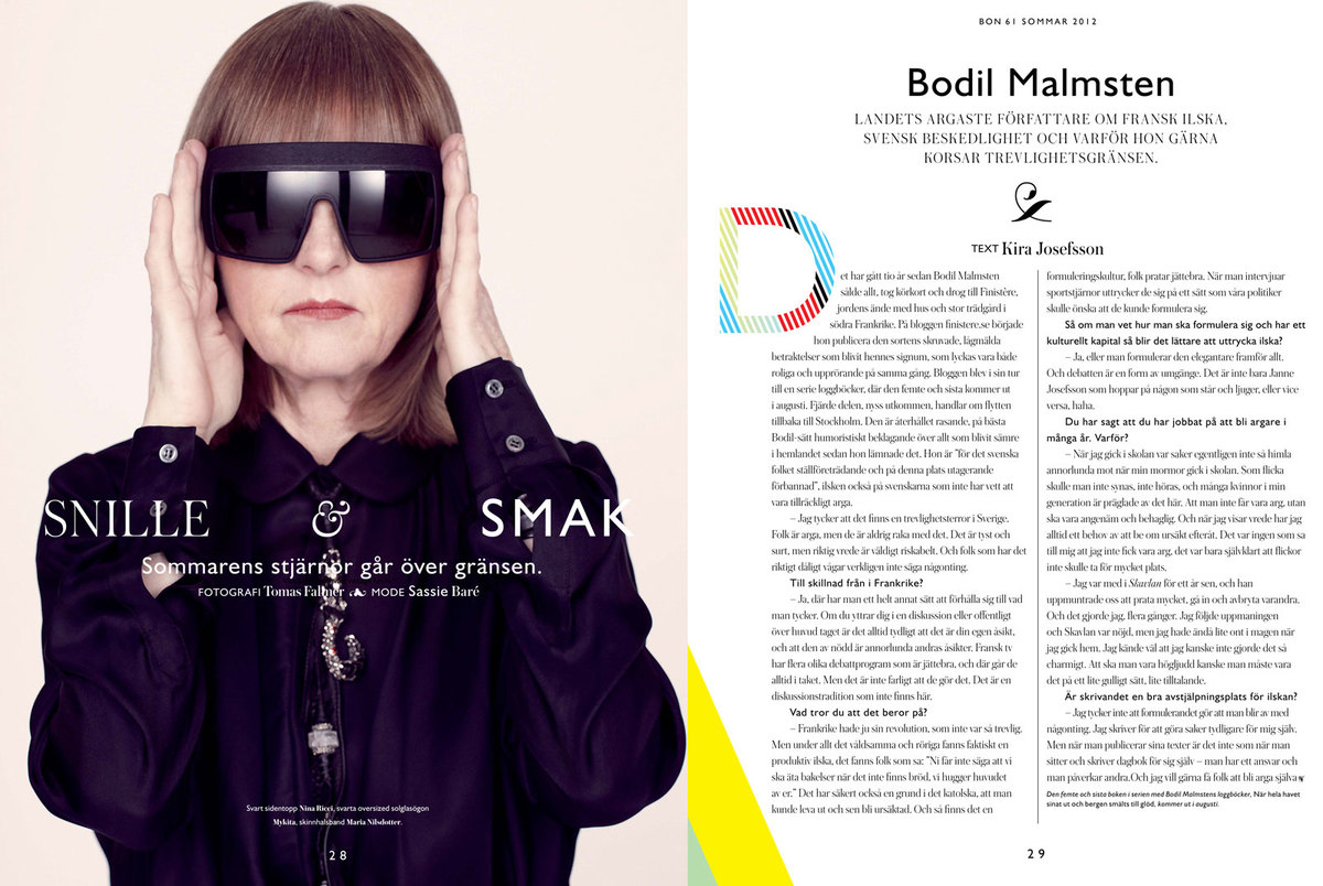 LUNDLUND : Bon Magazine - Bodil Malmsten