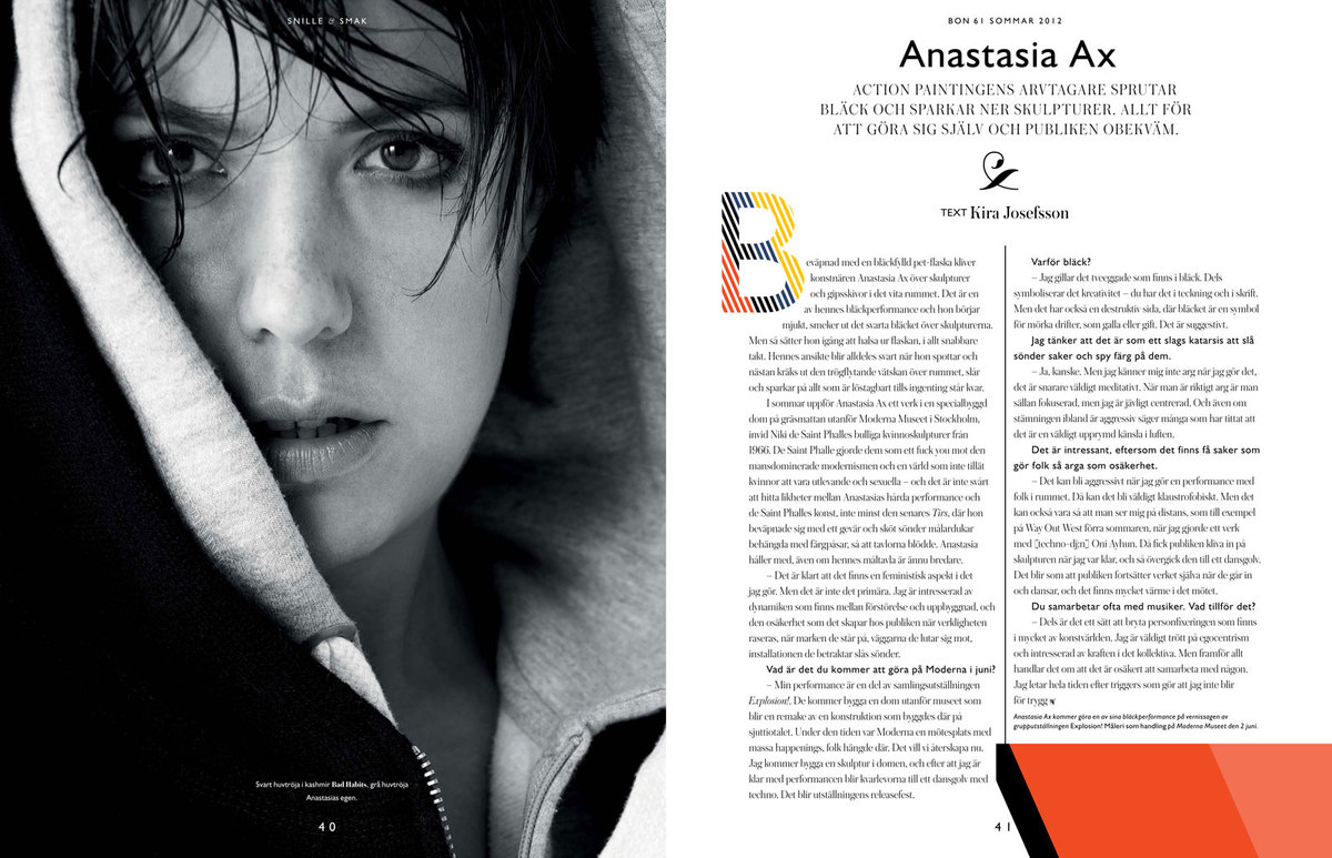 LUNDLUND : Bon Magazine - Anastasia Ax