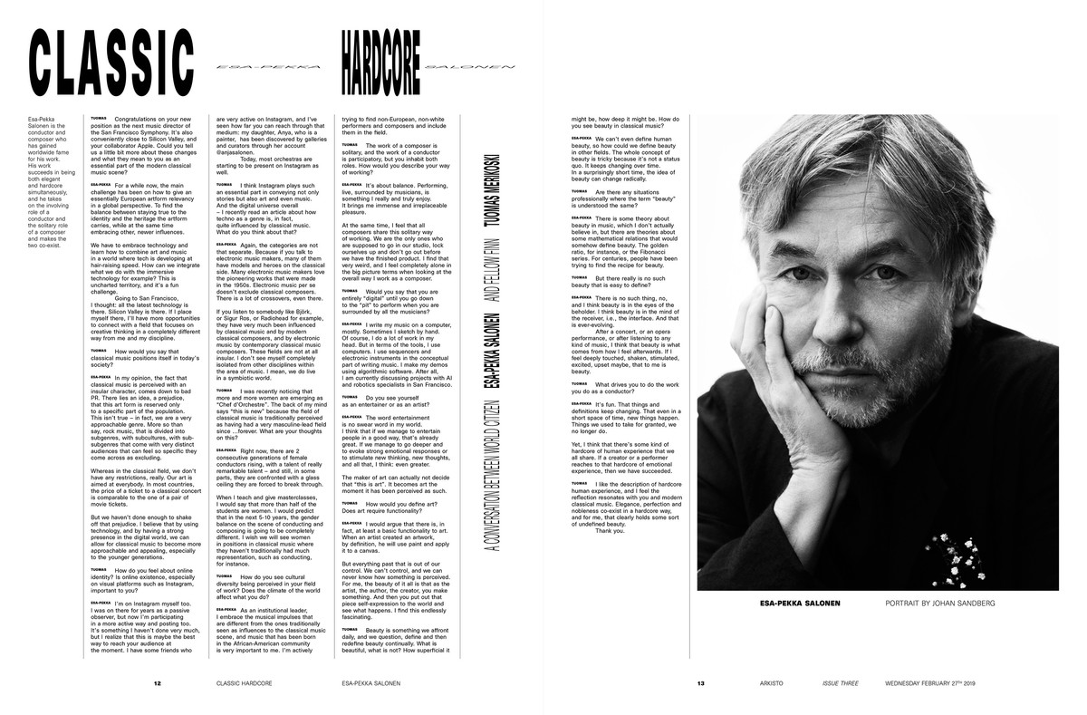 LUNDLUND : AALTO FANZINE Issue 3 - Esa-Pekka Salonen